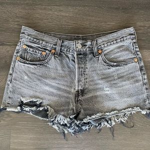 Levi grey jean shorts. Size 6.